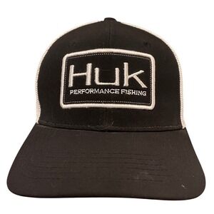 Huk Mossy Oak Black Water Mesh Back SnapBack Fishing Baseball Trucker Hat‎ Beach